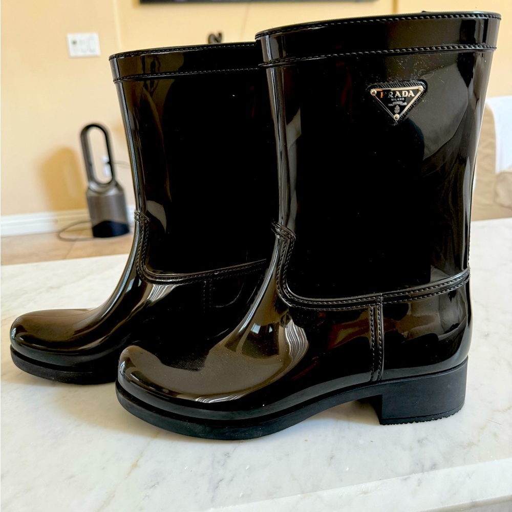 Prada Rain Boots - Never Worn. Size 10.